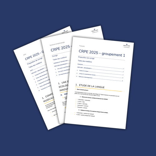 Retrouvez les corrigés de toutes les épreuves du CRPE 2025