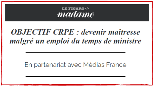 OBJECTIF CRPE : devenir maîtresse malgré un emploi du temps de ministre