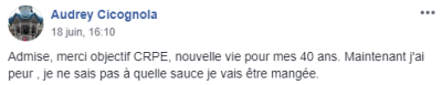 Admise, merci Objectif CRPE, nouvelle vie pour mes 40 ans.