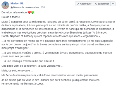 Merci à Benjamin pour sa méthodo de l'analyse en béton armé [...] à Louis parce qu'il est un miracle de prof de maths [...] à une team qui n'existe nulle part ailleurs !