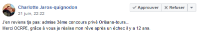 Merci Objectif CRPE, grâce à vous je réalise mon rêve après un échec il y a 12 ans.