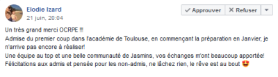 Un très grand merci Objectif CRPE ! Admise du premier coup à Toulouse en commençant la préparation en janvier [...] Une équipe au top et et une belle communauté de Jasmins, vos échanges m'ont beaucoup apporté !