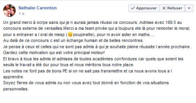 Un grand merci à Objectif CRPE sans qui je n'aurai jamais réussi ce concours.