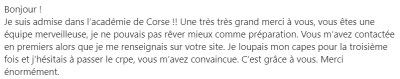 Une très très grand merci à vous, vous êtes une équipe merveilleuse, je ne pouvais pas rêver mieux comme préparation.