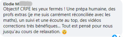 Une prépa humaine, des profs extras, un suivi et un écoute au top, des vidéos corrections bénéfiques