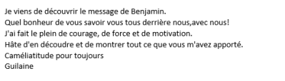 Quel bonheur de vous savoir vous tous derrière nous, avec nous !