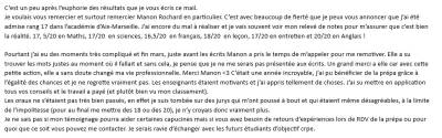 Juste avant les écrits Manon a pris le temps de m’appeler pour me remotiver. Elle a su trouver les mots justes au moment où il fallait et sans cela, je pense que je ne me serais pas présentée aux écrits.