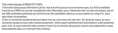 Je suis vraiment très content d'avoir eu la chance de pouvoir suivre une préparation aussi bienveillante dans un moment très intense.