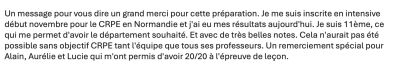 Cela n'aurait pas été possible sans Objectif CRPE tant l'équipe que tous ses professeurs.