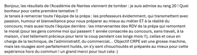 Les résultats de l'Académie de Nantes viennent de tomber : je suis admise au rang 20 ! Quel bonheur pour cette première tentative !!